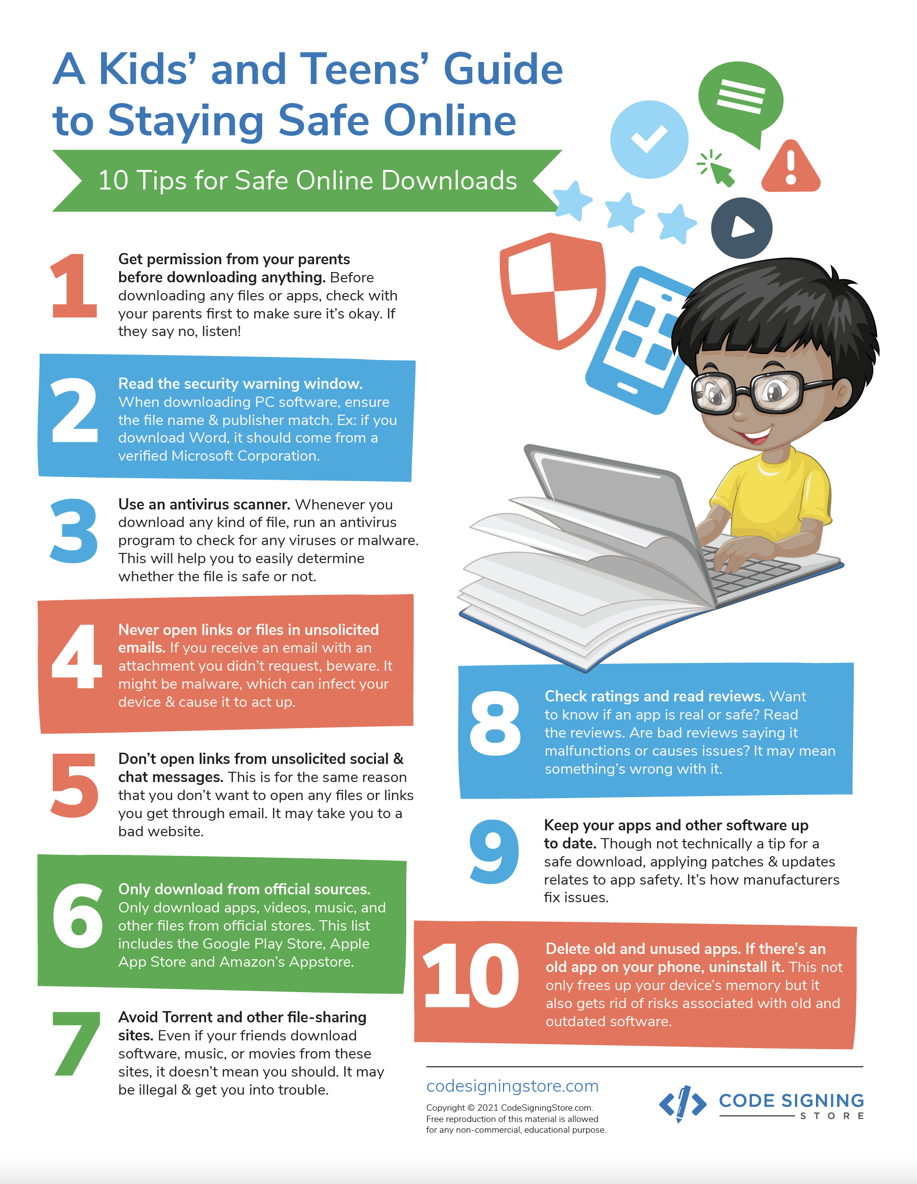 10 tips for safe downloads printout