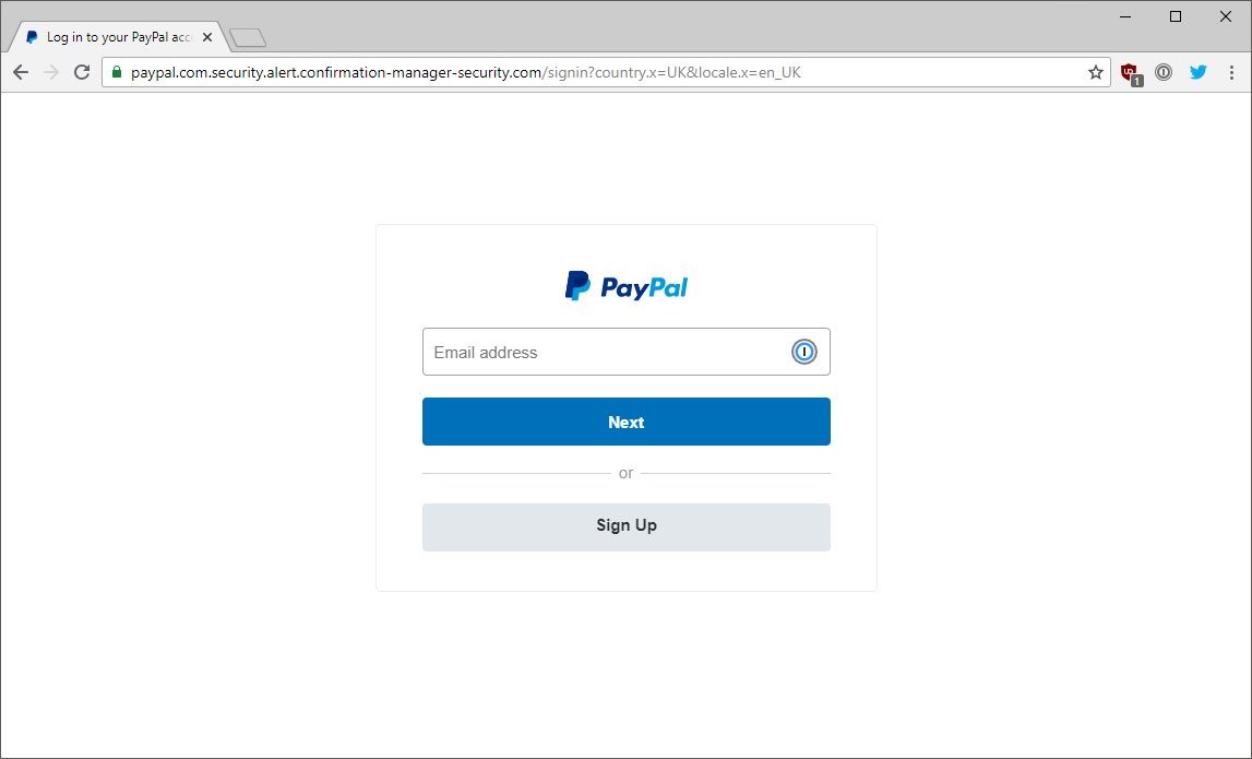 A screenshot of a real PayPal login
