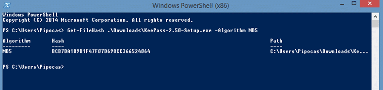 how to generate the checksum in PowerShell