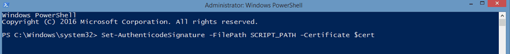 cmdlet to use for powershell code signing