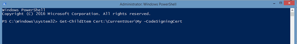 command to view list of code signing certificates