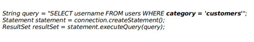 example of unsafe query