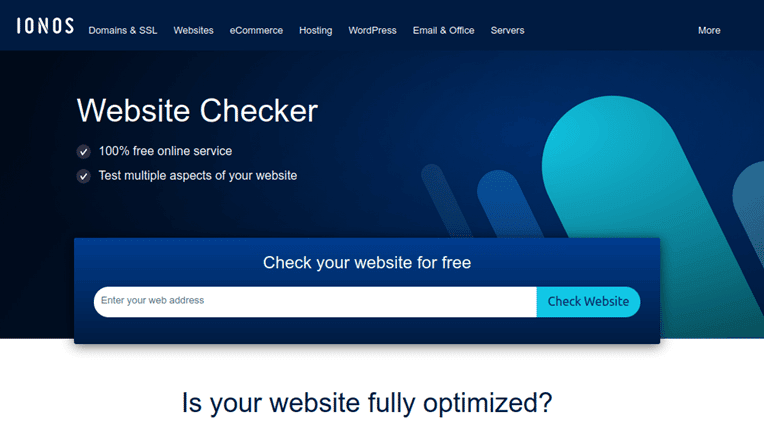 ionos website checker tool