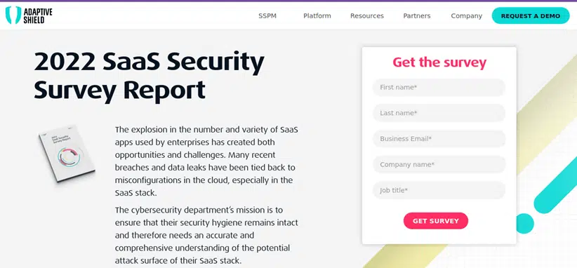 adaptive shield saas security survey report