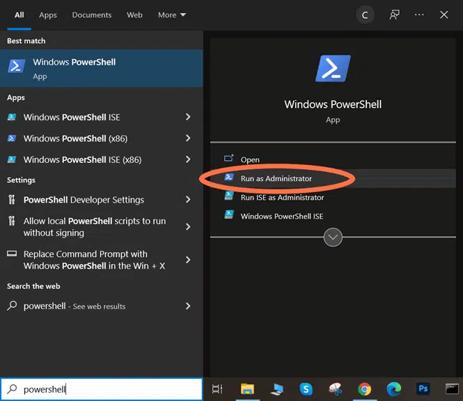 how to open a powershell window in windows 10