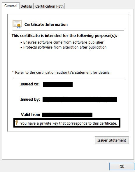 View Certificate Generat Tab