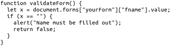 javascript form validation