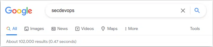 secdevops google search results