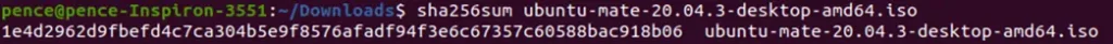 ubuntu generated checksum