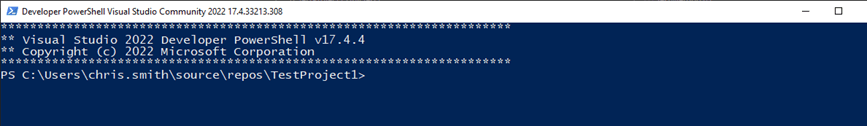 powershell visual studio 2022