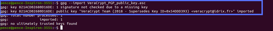 how you import the public key