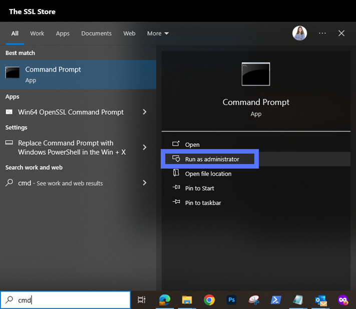 open cmd in windows 10