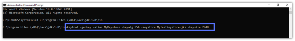 How to generate a key as part of the process of setting up Java Keystore using Keytool