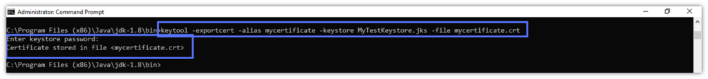Expot your self-signed certificate from Java Keystore to Java Truststore