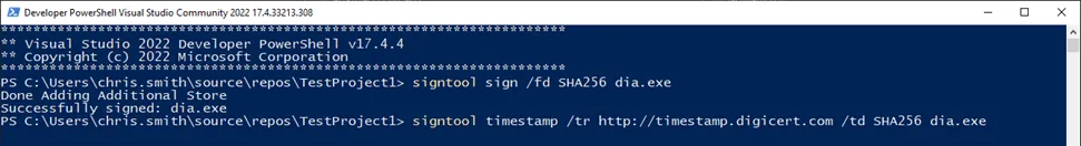 How to Sign an EXE or DLL in Visual Studio 2022 Using SignTool